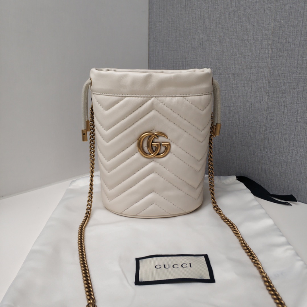 古驰新款抽绳水桶包