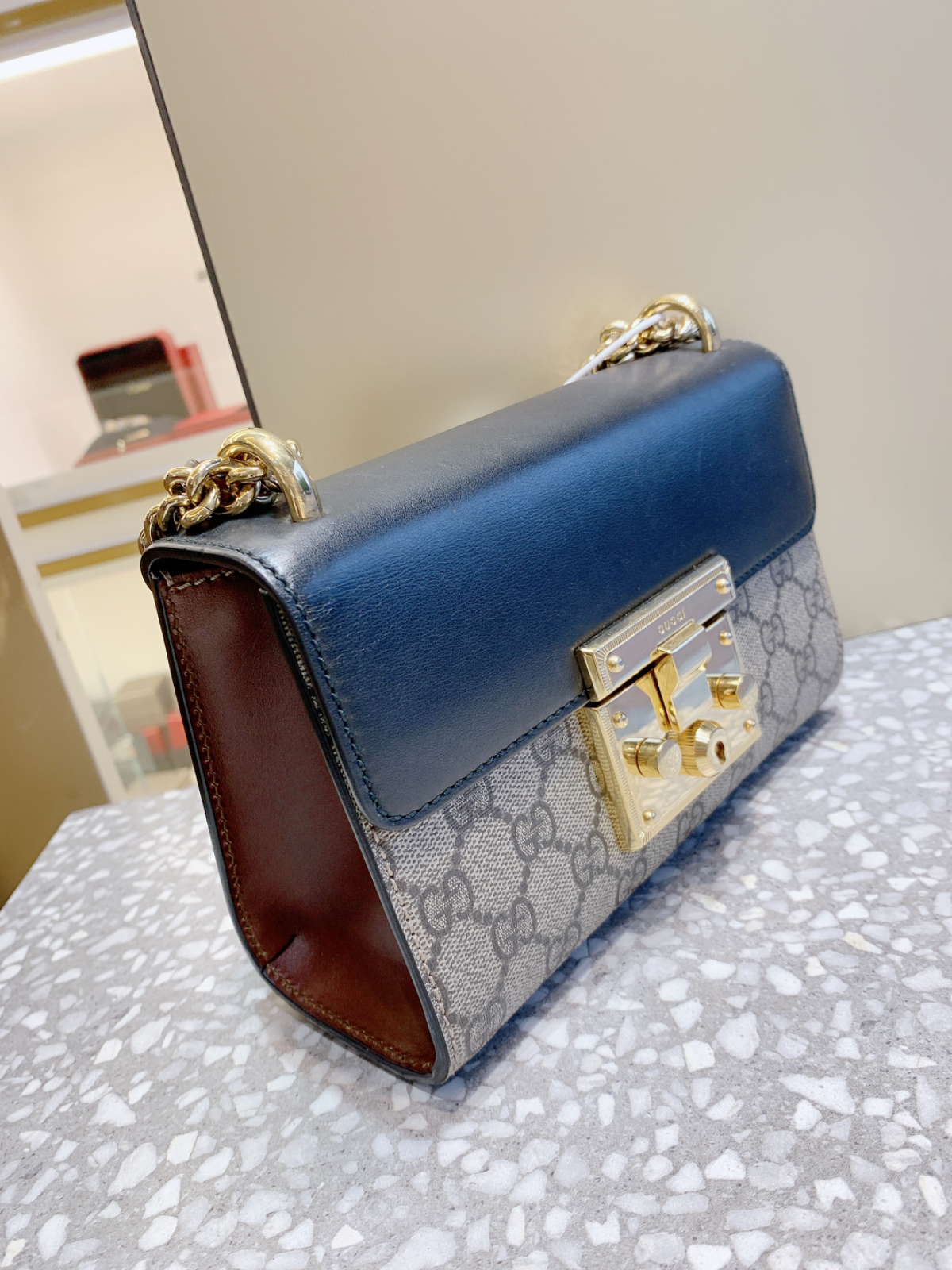 gucci padlock链条包