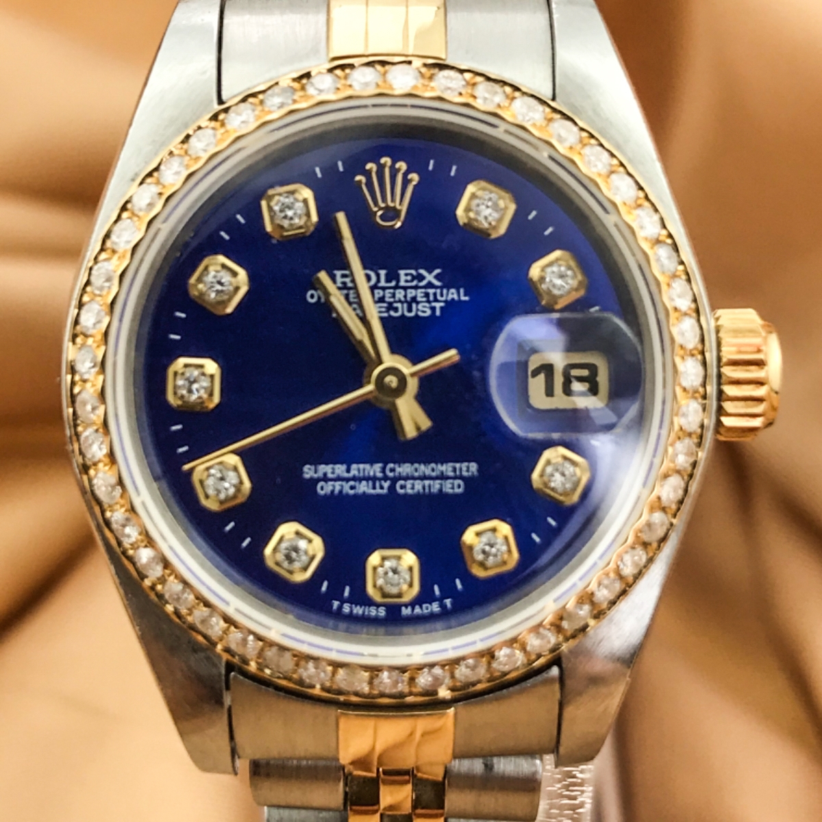 劳力士69173蓝盘后镶钻