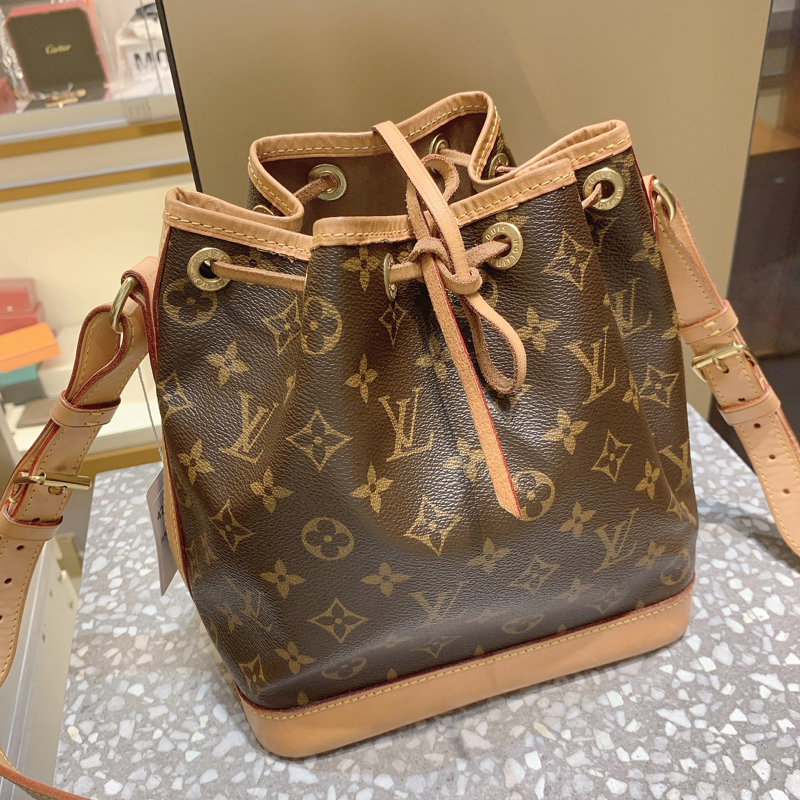 9成新 lv路易威登noe 经典bb老花水桶包